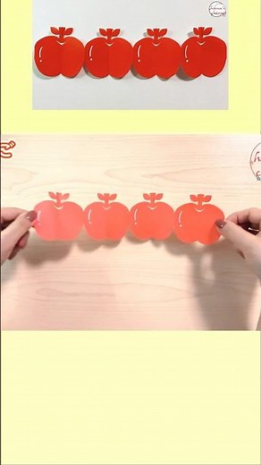 【切り紙】簡単りんご🍎How to make Apple#りんご#林檎#apple#アップル#苹果#蘋果#iPhone#사과#作り方#きりがみ#Kirikami#折纸#剪纸#만들기#紙#shorts