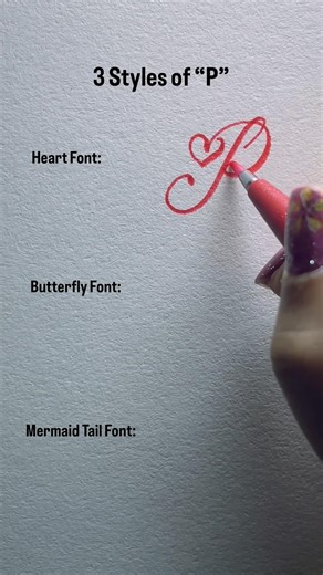 3 Styles of “P” #calligraphy #lettering #handwriting #reels #satisfying #shorts