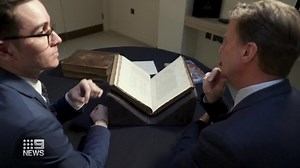 NOT JUST OLD BOOKS: a collection of extremely rare books that accompanied Matthew Flinders on his journey to Australia is about to go under the hammer in London. Experts say the books, in their day, would have been like souvenirs from Mars. #9News | Nightly at 6pm | 9 News Sydney