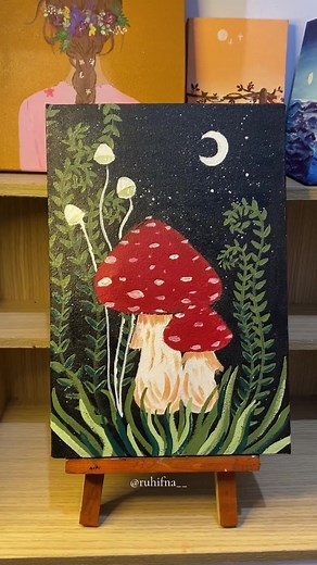 Simple Canvas Painting Ideas with Acrylic Cat for Beginners