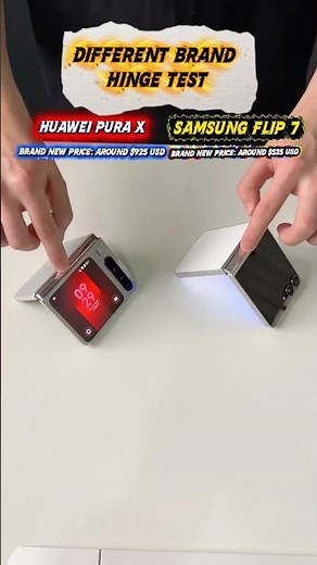 Samsung vs Huawei Hinge Test 🔥 Which Foldable Stops Better? #SamsungHuawei