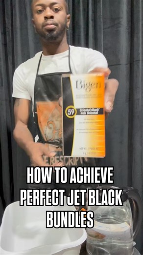 Hair Physician on Instagram: "BE A BLESSING .. TAG SOMEONE ‍ FIRST FOLLOW & SHOP @physicianluxuryhairco ️ • Bigen Permanent Powder Hair Color • 3 Oriental Black (Darkest Black) • 1 Blue Black (Offset the Dark Brown) • Thoroughly Saturate Hair Color Into Bundles • Allow To Process (35-40mins) • Shampoo & Condition • Thoroughly Dry • JET BLACK .. THANKKKK YA! This is just my technique... try it and come back to the comments and leave a review."