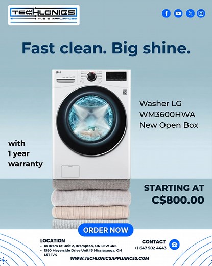 ✨ Fast Clean, Big Shine! ✨ Upgrade your laundry game with the LG...
