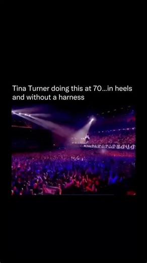 Songs That Should Not Work | During a live performance in her 70s, Tina walked across a suspended stage bridge high above the crowd, in heels, without a safety harness.... | Instagram