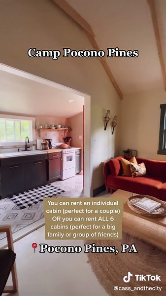 You can rent 1 cabin or ALL 6! 🥹🌲💗 #airbnb #airbnbfinds #pocono #poconos #pennsylvania #pennsylvaniacheck #traveltiktok #hiddengems #cassandthecity
