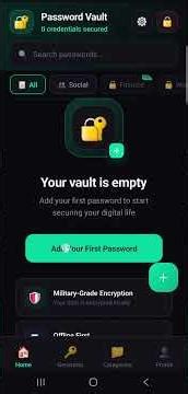 Password Vault : Store Passwords Securely with AES-256 Encryption & Biometric Unlock 🔑