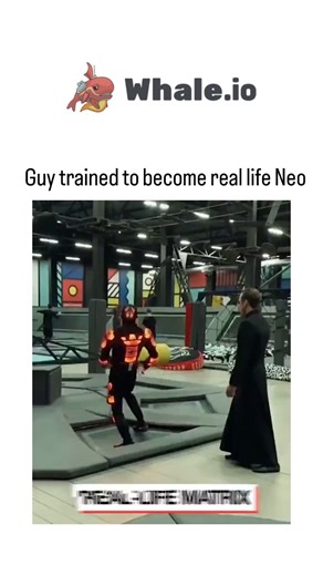 TrendTok Hub on Instagram: "The post features a 2022 LADbible video of an anonymous stunt performer, dubbed "real-life Neo," recreating Matrix fight scenes through acrobatic dodges, flips, and improvised weapons in urban and gym settings, emphasizing fluid, gravity-defying movements. With 63,500 likes and 7.5 million views in two days, it underscores The Matrix's enduring appeal, as the 1999 film's wire-fu style continues inspiring viral content 26 years later amid resurgences in sci-fi nostalgi