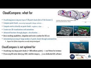 CloudCompare for earth sciences and environmental point clouds