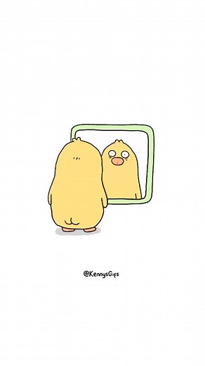 Discombobulated birb 🐤 🫥 sticker available now on the @giphy searchbar Made using @procreate on iPad Pro #cuteart #2danimation #birb | KennysGifs