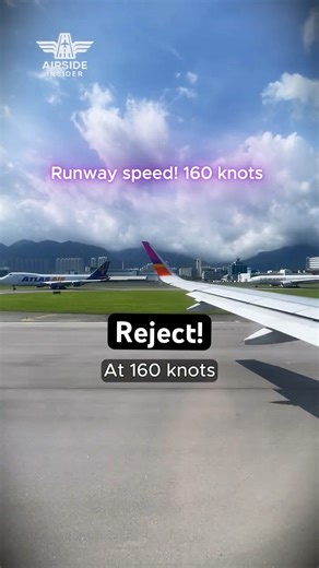 160 KNOTS. REJECT #aviation #aviationlovers #aircraft #airside #aircraftcrew #groundoperations