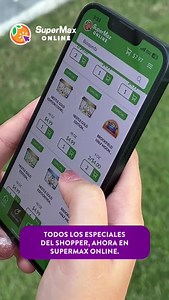 Siempre buscamos darte los mismos especiales, tanto en tienda como online. Por eso desarrollamos el Shopper Virtual, para que también puedas disfrutar de precios bajos en tus órdenes para pickup o delivery. 📱🛒🍇 #supermaxpr | SuperMax