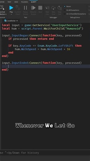 How to make a Sprint system in under one minute! (Roblox Studio)