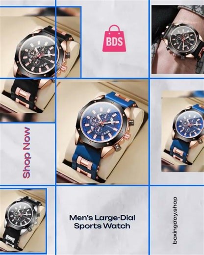 Men’s Large-Dial Sports Watch
