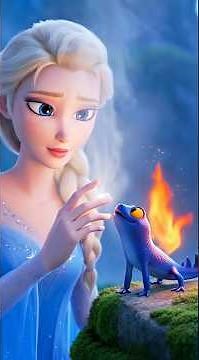 ELSA & Bruni’s Cutest Fire-Ice Moment EVER #disney #frozen #shorts #viral #fyp