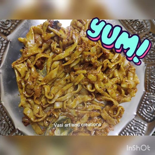 Healthy and tasty home made wheat flat noodles
