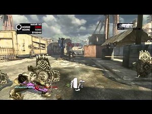 Gears of War 3 Gameplay: Horde Wave 49-50 on Insane (DryDock)