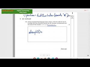 Higher Computing 2025 Q8d - Substrings
