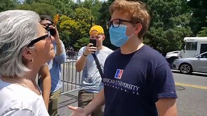 5.9M views · 2.6K reactions | WATCH: An older Woman FIRES BACK after being told to check her ‘privilege’ by protester who wanted a statue pulled down. Also, black Americans defend a Lincoln Emancipation Memorial | Daily Wire | Facebook