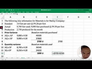 Standard Costing Pt 1 - Materials and Labor Variances