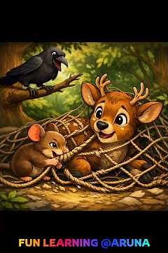 The Four Friends | Panchatantra Story | The Power of True Friendship l #shorts