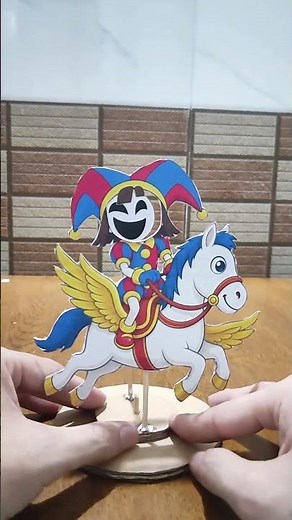 The Amazing Digital Circus Pomni & Merry-Go-Round 🎠 | DIY Cardboard Craft Game
