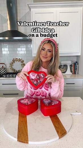 Valentines Teacher Gift idea for only $30! Comment “RED” on this reel to get the 🔗’s sent to your DM’s! . I found everything for this gift idea from @walmart and knew once I saw this red heart tin that I could do something super fun with it! ❤️ if you want, you can also add a gift card to the tin to top it off— I feel like budget wise, this decision is decided based off how many teachers you have to buy for 🤪 . 🛍️ SHOP this teacher gift and everything in it by commenting the word “RED” on thi