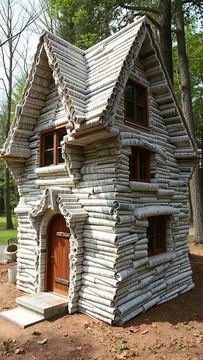 The Paper House: A Unique Home Built from Newspapers in Massachusetts #shortvideo #viralvideo