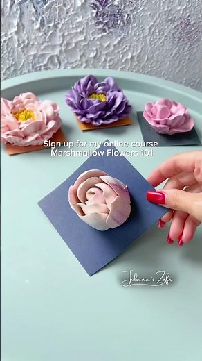 Marshmallow Flowers tutorial • tasty edible zefir peonies and tulip