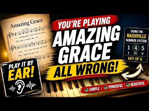 Play Amazing Grace BY EAR on Piano using Nashville Number System Tutorial PIANO FOR ALL