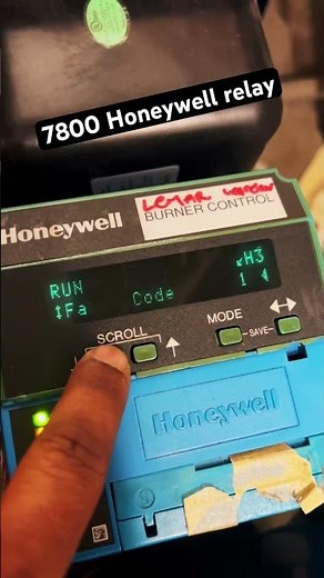 7800 Honeywell relay code 1 no purge card!! Gas pressure #boiler #mechanic #gas #honeywell