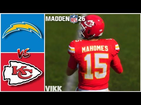 Chargers vs Chiefs Week 15 Simulation (Madden 26)