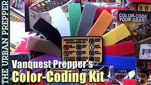 Organizing Vanquest Prepper's color-coding kit