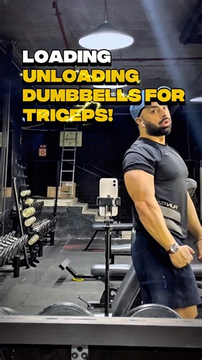 Tutorial to Load & Unload dumbbell for Tricep Dumbbell Extension! #TricepWorkout #TricepTutorial