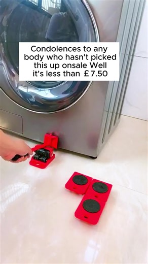 5 Piece Heavy Furniture Shifter Lifter Easy Movers Removal Slider Wheel Moving Kit - Red/Yellow#GlowUpCetaphil