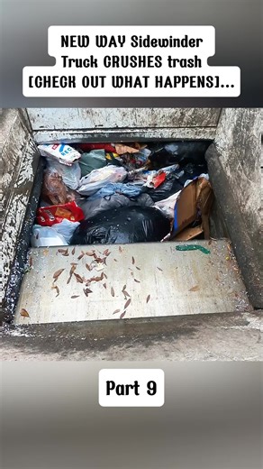 NEW WAY Sidewinder Truck CRUSHES trash [CHECK OUT WHAT HAPPENS]...#TrashCam #WasteProcessing #IndustrialASMR #part9