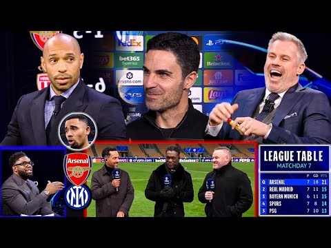 Inter vs Arsenal 1-3 Thierry Henry Goes CRAZY as Gunners to R16! Rooney Reacts to Arteta’s Season 🔥