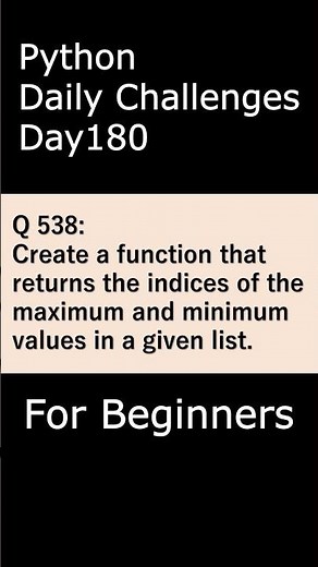 Python Daily Challenges Day180 For Beginners #programming #python #beginnersstitch