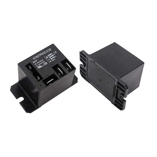 Power Relay AC120V Coil 30A SPDT(1NO 1NC) 10 Quick Connect Terminals Wires Mini Relay with Flange Mounting