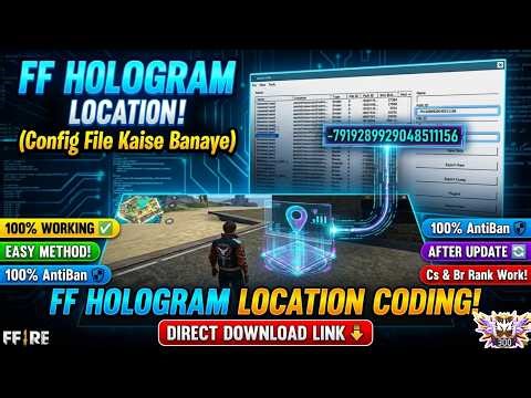 🔥HOW TO MAKE FF & FF MAX HOLOGRAM LOCATION | FF HOLOGRAM LOCATION KAISE BANAYE | FULL WORKING |