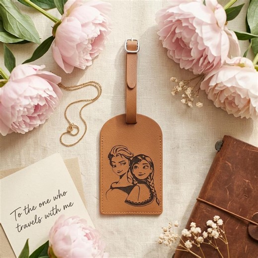 Princess Luggage Tag, Princess Inspired Engraved Travel Tag, Cinderella Belle Ariel Rapunzel Moana Anna Elsa Custom Bag Tag - Etsy UK