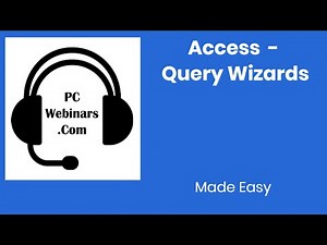 Access query wizards -how to use the crosstab, find duplicates & find unmatched query wizards Access