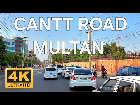 🇵🇰 Cantt Road Multan – Scenic Driving Tour in 4K