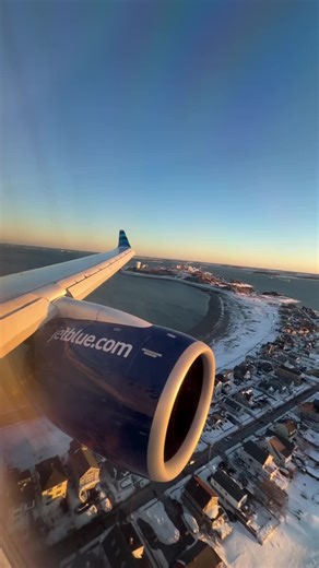 Stunning Sunset Landing at Boston Logan Airport
