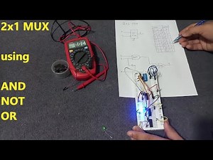 2x1 mux implementation on breadboard using AND NOT OR gates