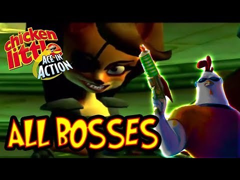 Chicken Little Ace in Action All Bosses | Boss Fights (Wii, PS2)