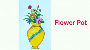 8K views · 233 reactions | How to draw flower pot | Easy and simple flower pot drawing | Flower vase drawing #flowerpotdraw #flowervasedraw | Priyanka creative guru | Facebook