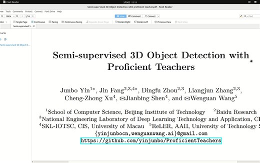 Semi-supervised 3D Object Detection with Proficient Teachers 论文解读之摘要部分