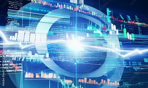 A computer screen with a lot of numbers and lines. The numbers are in different colors and sizes Stock Video