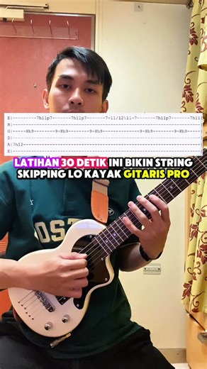 Muhamad Aldiyana Taufik Usman on Instagram: "99% Gitaris Gagal Main Ini — String Skipping Ini Bikin Jari Auto Ngebut 🔥‼️ #guitarriff #guitarlesson #guitarexercise #stringskipping #guitarshredding"