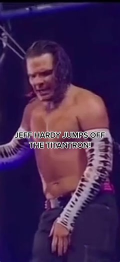 JEFF HARDY JUMPS OFF THE TITANTRON! #wwe #worldwrestlingentertainment #jeffhardy #thehardyboyz #worldwrestlingfedaration #prowrestling #romanreigns #codyrhodes #fyp #fypシ゚viral #funny